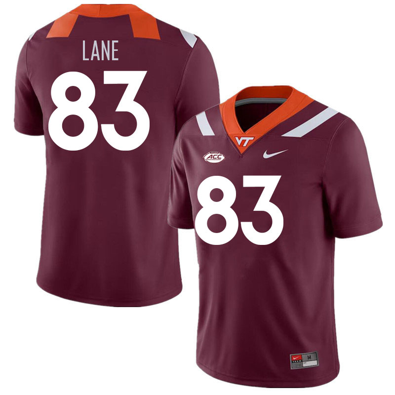 Men #83 Jaylin Lane Virginia Tech Hokies College Football Jerseys Stitched Sale-Maroon - Click Image to Close
